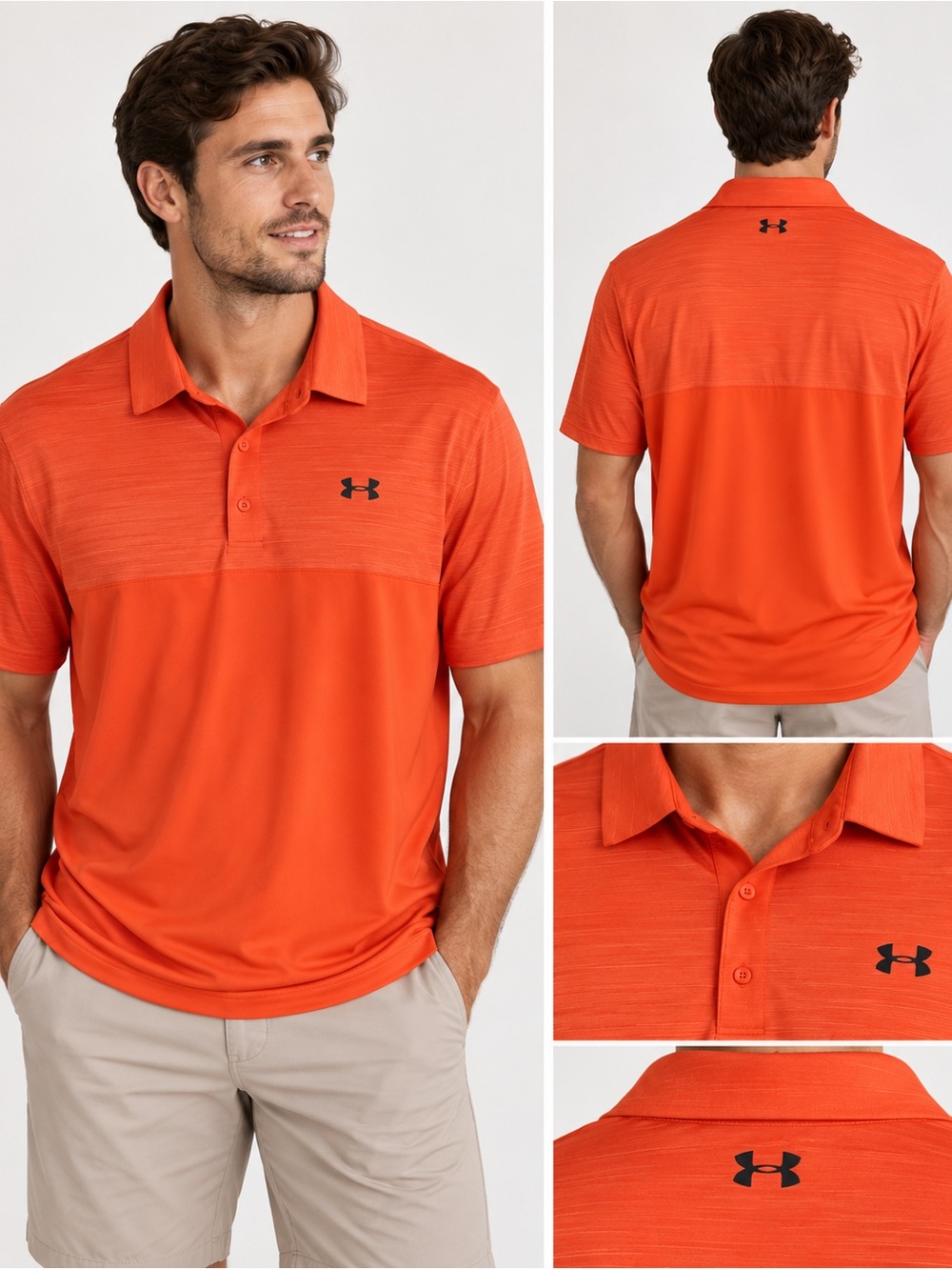 Under Armour Men’s 2XL Orange HeatGear Golf Performance Polo